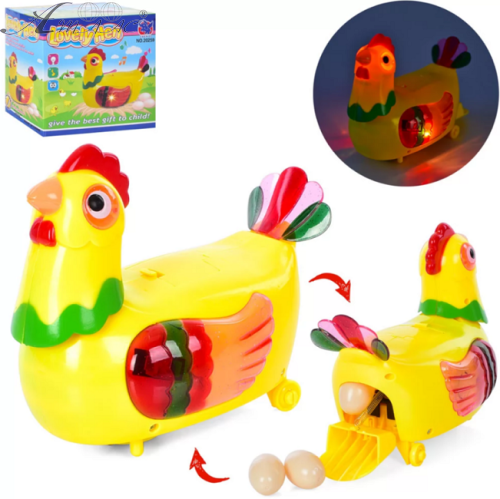 Іграшка Курочка з яйцями на батарейках 16 см 20259 Іграшка Курочка з яйцями на батарейках 16 см 20259