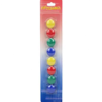 Магниты 20мм Пегашка  8шт цветные круглые  01427