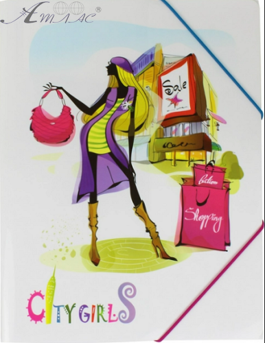 Папка на резинке А4 Leo  City Girls  490724