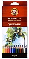 Карандаши акварельные цветные Koh-I-Noor Mondeluz 24 цвета шестигранные  3718