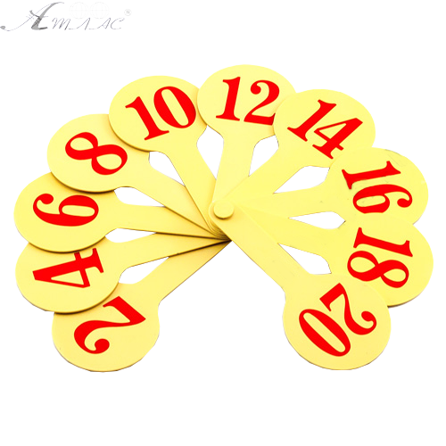 Віяло Цифр від 1 до 20, жовтий пластик AS-0004 Віяло Цифр від 1 до 20, жовтий пластик AS-0004