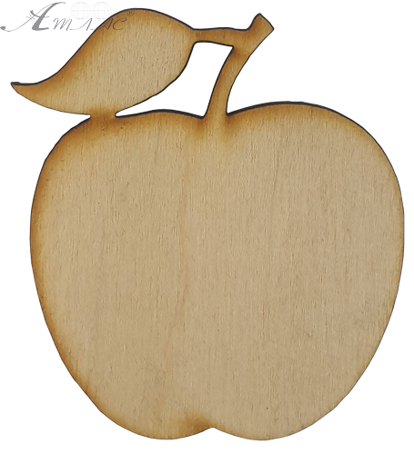 Фігурка фанерна - Яблуко звичайне 5.8 х 5.1 см AS-4776, В-0182