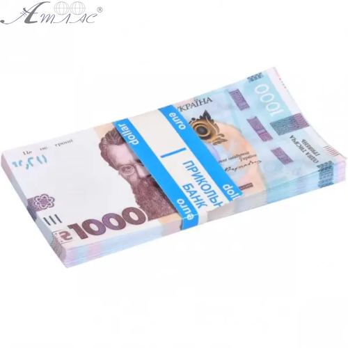 Іграшка гроші Сувенірні пачка 1000 грн приблизно 80 шт у пачці 12848