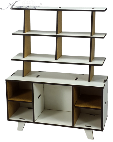 Мебель для кукол ростом 30 см - Тумба большая из МДФ AS-6033 Мебель для кукол ростом 30 см - Тумба большая из МДФ AS-6033