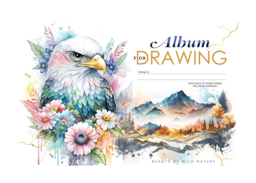 Альбом для рисования А4 40 листов скоба МД Орел  24134