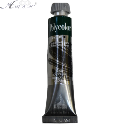 Краска акриловая Maimeri Polycolor 20 мл Зеленая темно Яркая 1202305 Краска акриловая Maimeri Polycolor 20 мл Зеленая темно Яркая 1202305