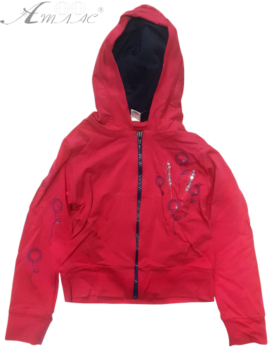 Кофта х/б для дівчинки футер р.122,128-64 на змійці з капюшоном 12917 Кофта х/б для дівчинки футер р.122,128-64 на змійці з капюшоном 12917