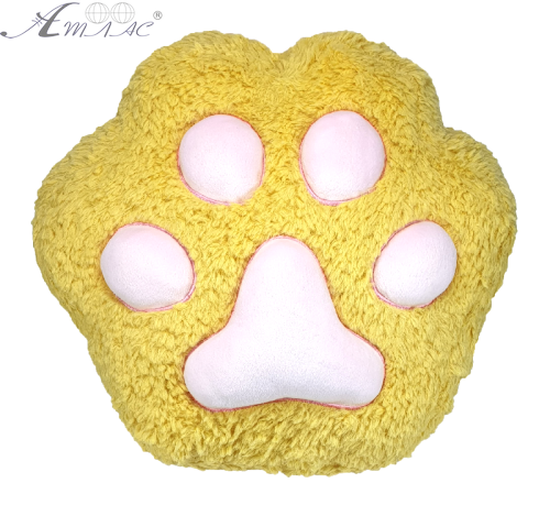 Игрушка мягкая подушка оттиск лапки Желтая 30 х 25 х 15 см 17539 Игрушка мягкая подушка оттиск лапки Желтая 30 х 25 х 15 см 17539