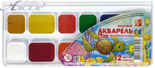 Акварель набор Луч "Зоо" 12цветов Акварель набор Луч "Зоо" 12цветов
