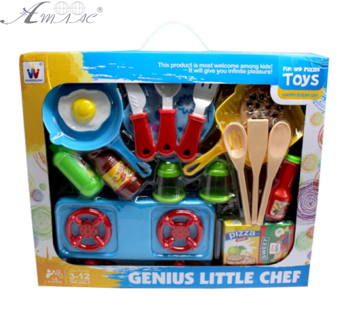 Іграшка Набір посуду з плитою в коробці  W019-6