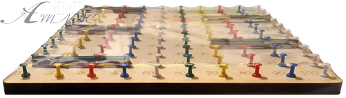 Геоборд або Планшет Математичний 30 х 30 см з Цифрами, - 100 пластикових стійок + 30 гумок AS-7150 фото 2