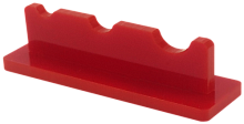 Підставка під три пензлика, Красный пластик AS-0057