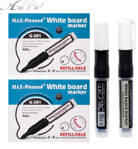 Маркер сухостиральний Max-Pleased скошений чорний  15152