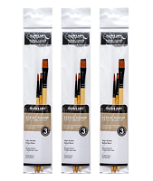 Набір синтетичних пензлів  3 шт № 4, 4, 12   AS330-3