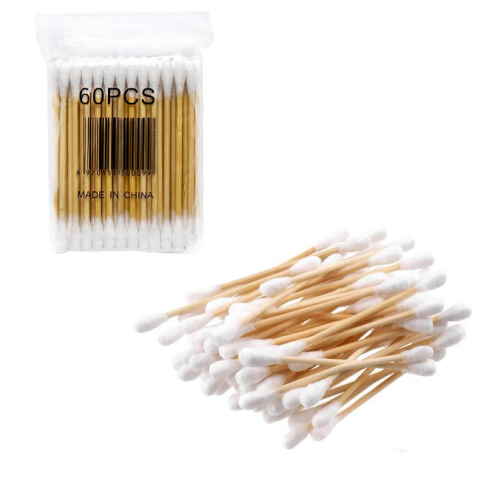 Ватные палочки 60 штук 75 мм Бамбук  7034-60