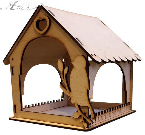 Годівничка № 6 з накладними сердечками 20 х 23.5 х 21 см AS-4278, F-0235 фото 2