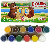 Гуашь набор Луч - Зоо Мини 12 цветов 15мл (блок-тара)  20С1356-08