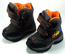 Ботинки Clibee серые с паровозом, р.22  К-810