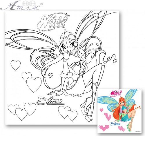 Холст с контуром Винкс на подрамнике 30 х 30 см 950926 Холст с контуром Винкс на подрамнике 30 х 30 см 950926