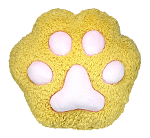 Іграшка м'яка подушка відбиток лапки Жовта 30 х 25 х 15 см  17539