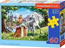 Игрушка Пазл 60, 32 х 23 см Castorland Принцесса и её друг  В-06830