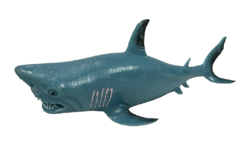 Игрушка силиконовая антистресс Акула с белым животом 21см  05686