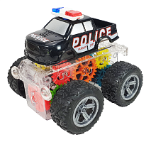 Игрушка Машинка Джип Police черный инерционный 9 см  401-08