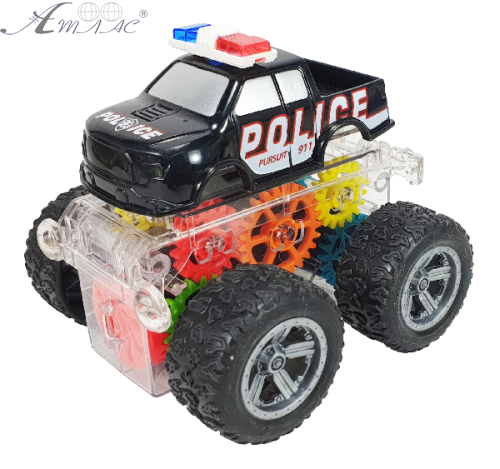Іграшка Машинка Джип Police чорний інерційний 9 см  401-08