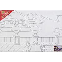 Полотно з контуром Набережна на підрамнику 40 х 60 см 950994