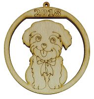 Фигурка фанерная - Песик №  9 в шаре 80 х 75 мм AS-4785, В-0312