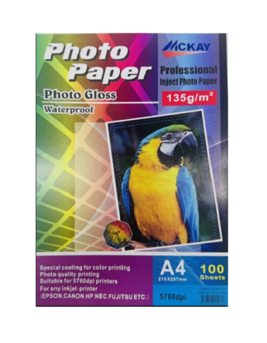 Фотобумага Глянцевая А4 135г/м2  100 листов  MCKAY  89135