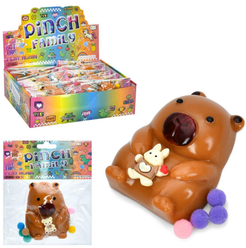 Игрушка Капибара с шариками Антистресс Сквиш  7 см  11265,  820-24