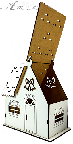 Будинок № 10 скринька з відкидним дахом, з МДФ 17 х 10 х 19 см AS-6246, М-2083 фото 3 Будинок № 10 скринька з відкидним дахом, з МДФ 17 х 10 х 19 см AS-6246, М-2083 фото 3