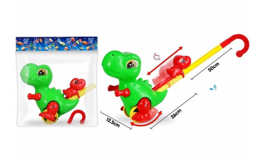 Игрушка Каталка Динозавр пластик 26 см  0536   фото 2