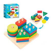 Игрушка Деревянная Геометрические колонны 2.0    MD0818