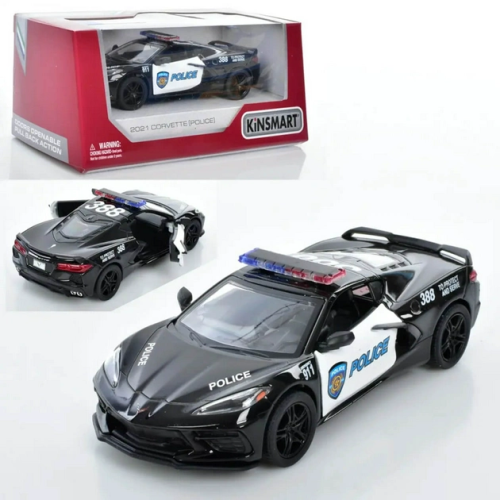 Машинка Kinsmart Chevrolet Corvette Police 2021 год  KT5432WP