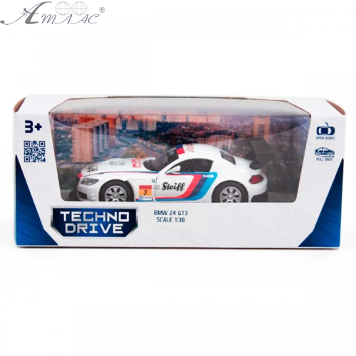Машинка Techno Drive BMW Z4 GT3 білий  250255 фото 3