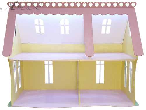 Домик № 8 ( 2 этажа, 4 комнаты ) - Крашеная фанера + подсветка + пульт + Wi-Fi - 101 х 55 х 78 см AS-4285, BF-008 фото 4 Домик № 8 ( 2 этажа, 4 комнаты ) - Крашеная фанера + подсветка + пульт + Wi-Fi - 101 х 55 х 78 см AS-4285, BF-008 фото 4