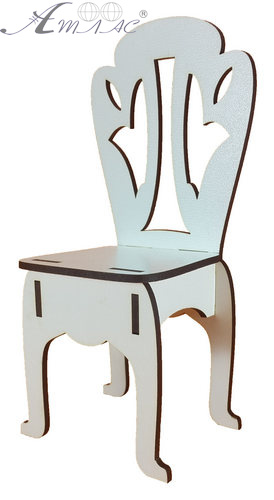 Мебель для кукол ростом 30 см - Стул из МДФ AS-6008, М-2035 Мебель для кукол ростом 30 см - Стул из МДФ AS-6008, М-2035