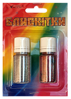 Блискітки (Гліттер) Набір № 26 - 7 гр ( 2 шт ) - Срібло Гол + Мікс AS-2226, А-996