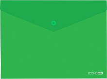 Папка на кнопке В5 Economix зеленая фактура глянец 180мкм  E31302-04