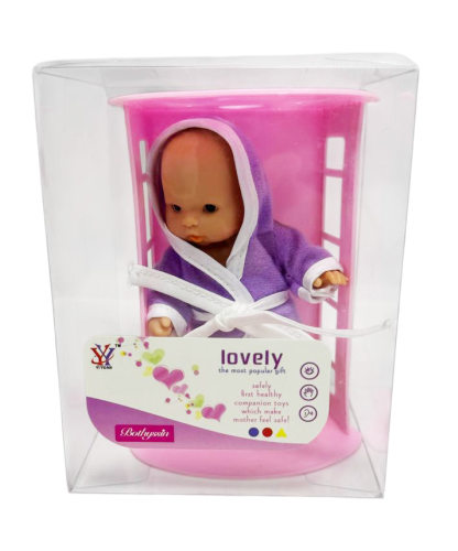 Игрушка Пупс резиновый 10см в кроватке 04787 фото 2 Игрушка Пупс резиновый 10см в кроватке 04787 фото 2
