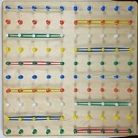 Геоборд або Планшет Математичний 30 х 30 см - 100 пластикових стійок + 30 гумок AS-7137