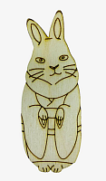 Фигурка фанерная - Кролик №  4 в кимоно 8х3см  AS-4578