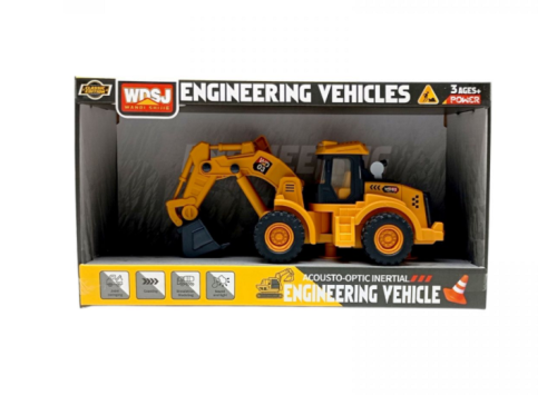 Игрушка Машинка Экскаватор Спецтехника WDSJ инерционная 28 см в коробке  WD103A1 фото 2