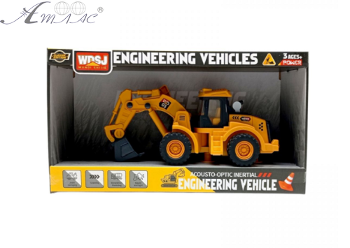 Іграшка Машинка Екскаватор Спецтехніка WDSJ інерційна 28 см у коробці  WD103A1 фото 2