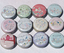 Шкатулка металлическая круглая серия Птицы 6,5 см М192