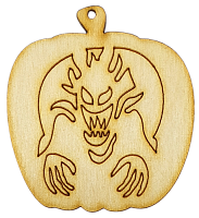 Фигурка фанерная - Тыква с монстром 5 x 5,5 см AS-4620, В-0217