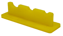Підставка під три пензлика, Жовтий пластик AS-0029