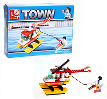 Іграшка Конструктор Пожежний вертоліт Town   107 деталей  M38-B3500